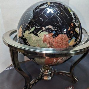 Rosdorf Park Elegant 19" Tall Globe Handmade GEMSTONE Table Top GLOBE WORLD Used